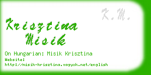 krisztina misik business card